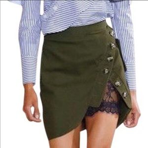 Self Portrait Green Skirt Lace detail US8/UK12